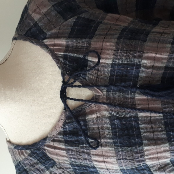 Mystree plaid peplum top - Picture 5 of 7